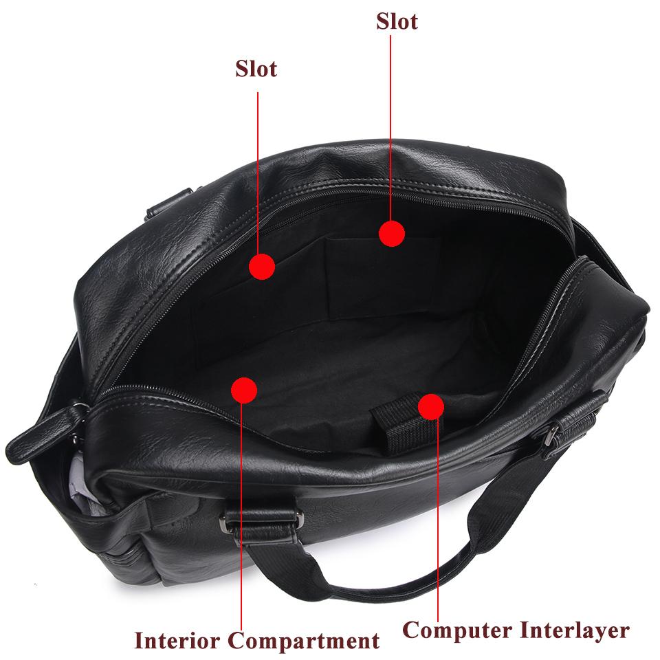 PU Leather Bag Business Famous Designer Bags Men Handbags Men's Travel Bags Laptop Briefcase Bag for Man