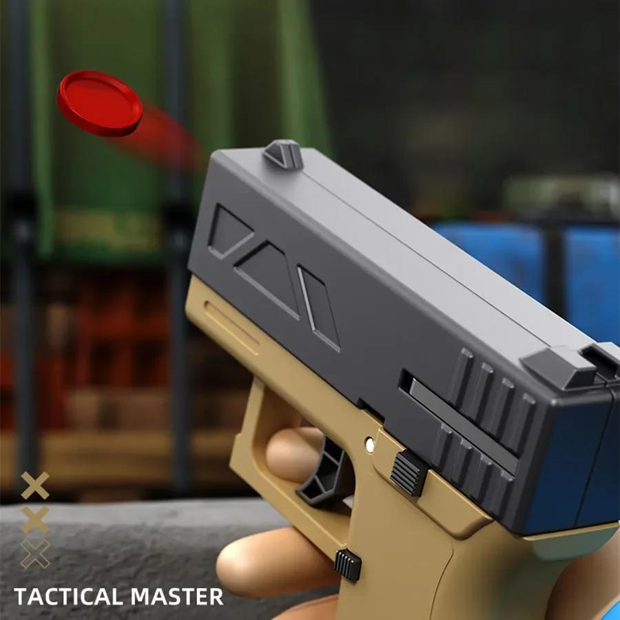 Dětská DIY pistole na frisbee Tactical Master Cool odpalovač 3D tištěné frisbee velký dosah nepřetržitá střelba venkovní hračka