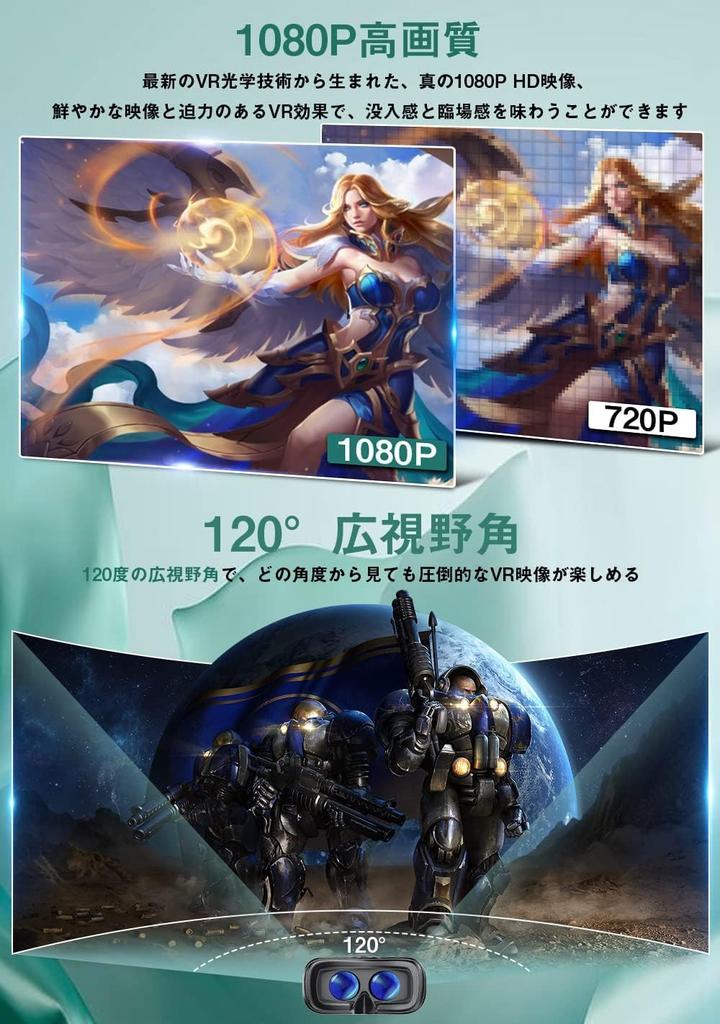 VR Goggles for Smartphones 3D Display with Remote Control Android Viewing Glasses Lightweight and Compatible with Smartphones Inches Head-Mounted