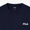 Fila Linear Comfortable Fashion Soft Skin-Friendly Breathable Nautical Short Sleeve T-Shirt Unisex Tops Deep-Sea-Blue FS2RSH2103X-DNA