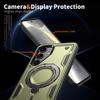 For Samsung Galaxy S24 FE Magnetic Case Military Protection PC+TPU Kickstand Phone Cover