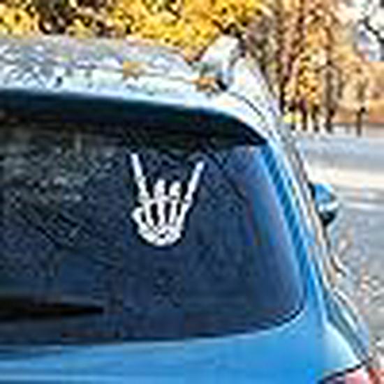 Rock 'n' Roll Hand Gesture Decals - Spirit Stickers for Car, Truck, Jeep Windows