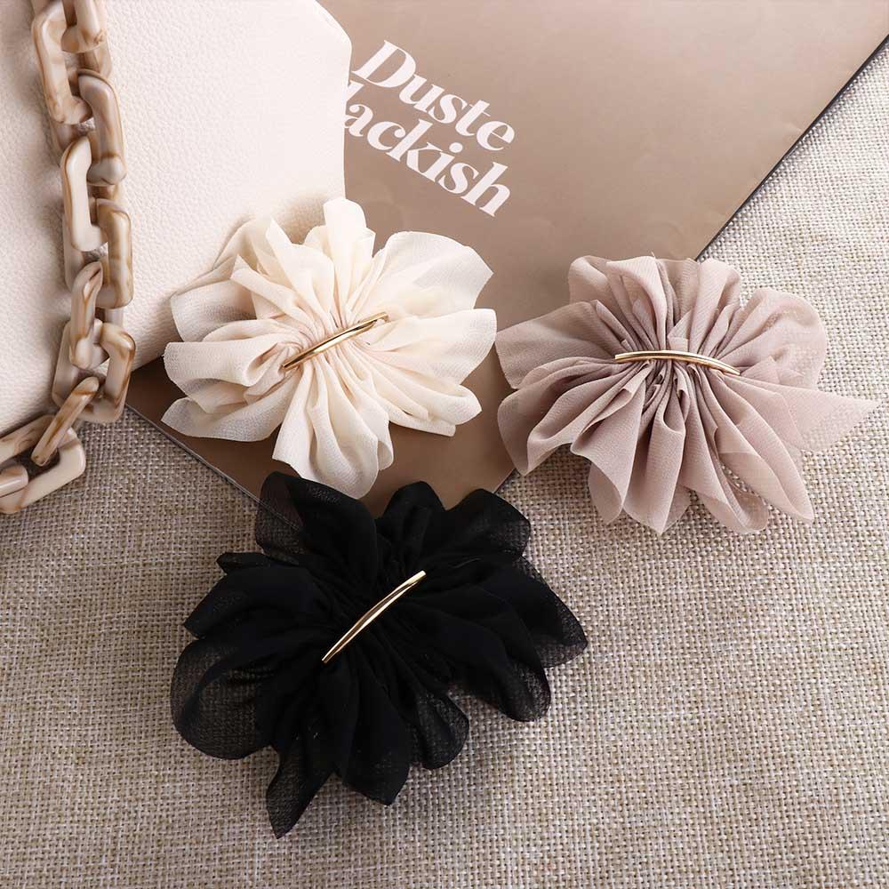

Tie Balletcore Bow Hairpin Female Hair Accessories Chiffon Flower Hair Clip Korean Style Headwear