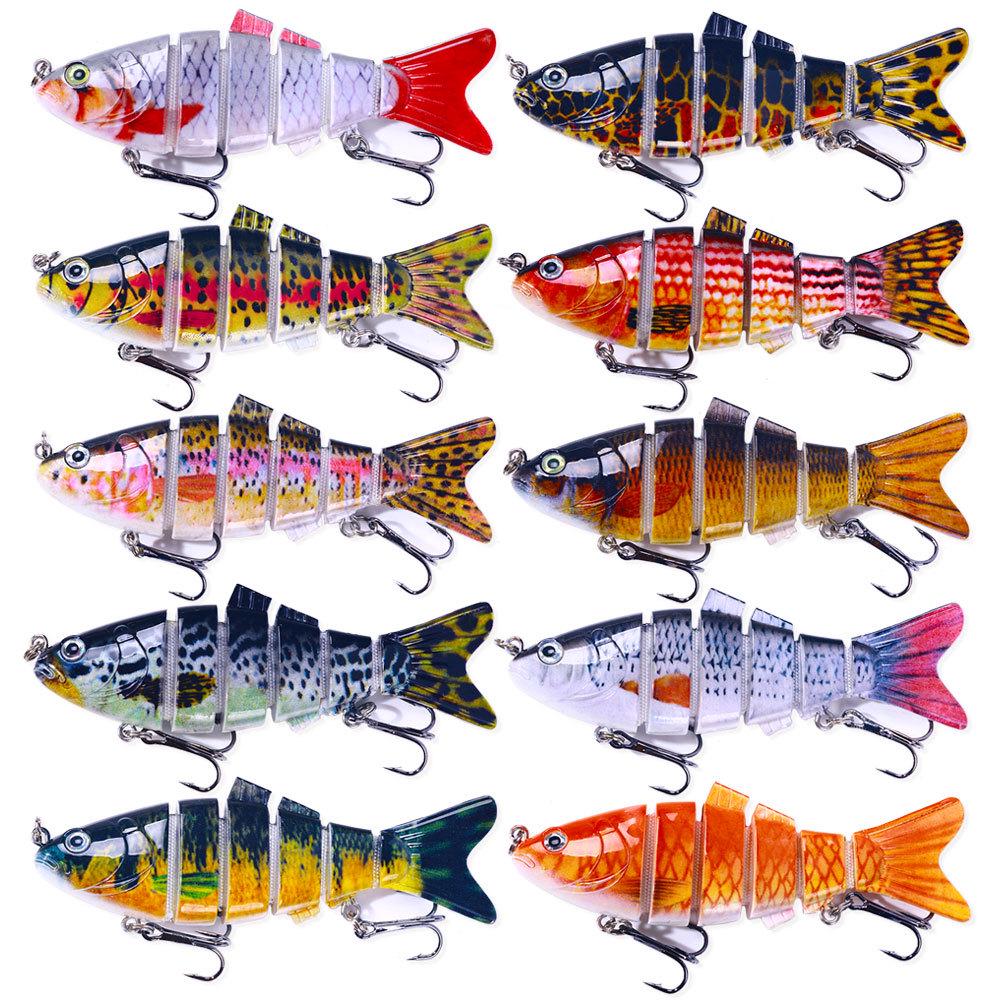 10-Color 10cm 18.2g Six-Section Hard Bait Lure for Sea Fishing