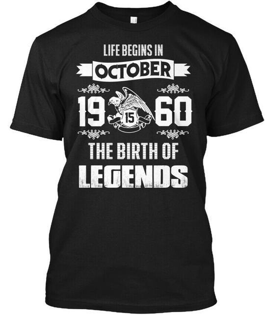 

Legend Born In October 15th 1960 T-Shirt Made in the USA Size S to 5XL 3XL