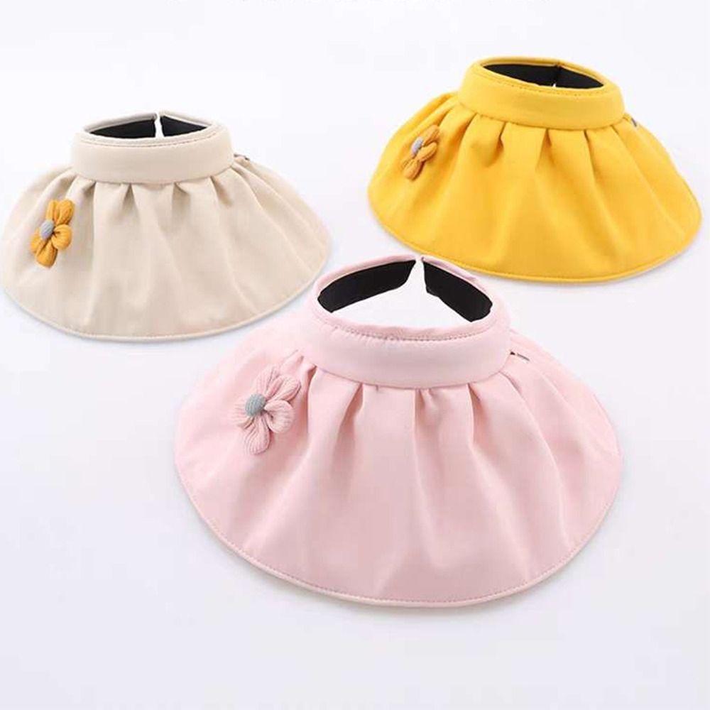 

Hat Beach Hat UV Protection Empty Top Hat Kids Sun Hat Children Sun Visor Hat Korean Style Cap