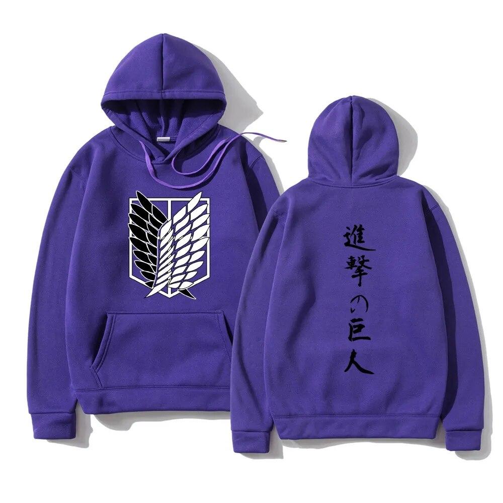 Attack on Titan Hanorace de modă unisex Hanorace cu glugă cu glugă unisex Anime japonez Pulovere Topuri Shingeki No Kyojin Haine cu glugă unisex