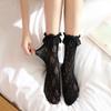 Girl Lace Mesh Socks Ankle Socks Women Fishnet Stockings Ruffle Ankle Socks for Lady Female Hollow Lolita Socks