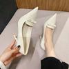2024 Fashion Delicate Sweet Bowknot High Heel Shoes Side Hollow Pointed Women Pumps Pointed Toe 10.5CM thin Dress Shoes