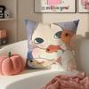 Warm Cute Surreal Japanese Art AAya Takano Cushion Cover Pillowcase Short Plush Invisible Zipper Room Sofa Cushion Cover