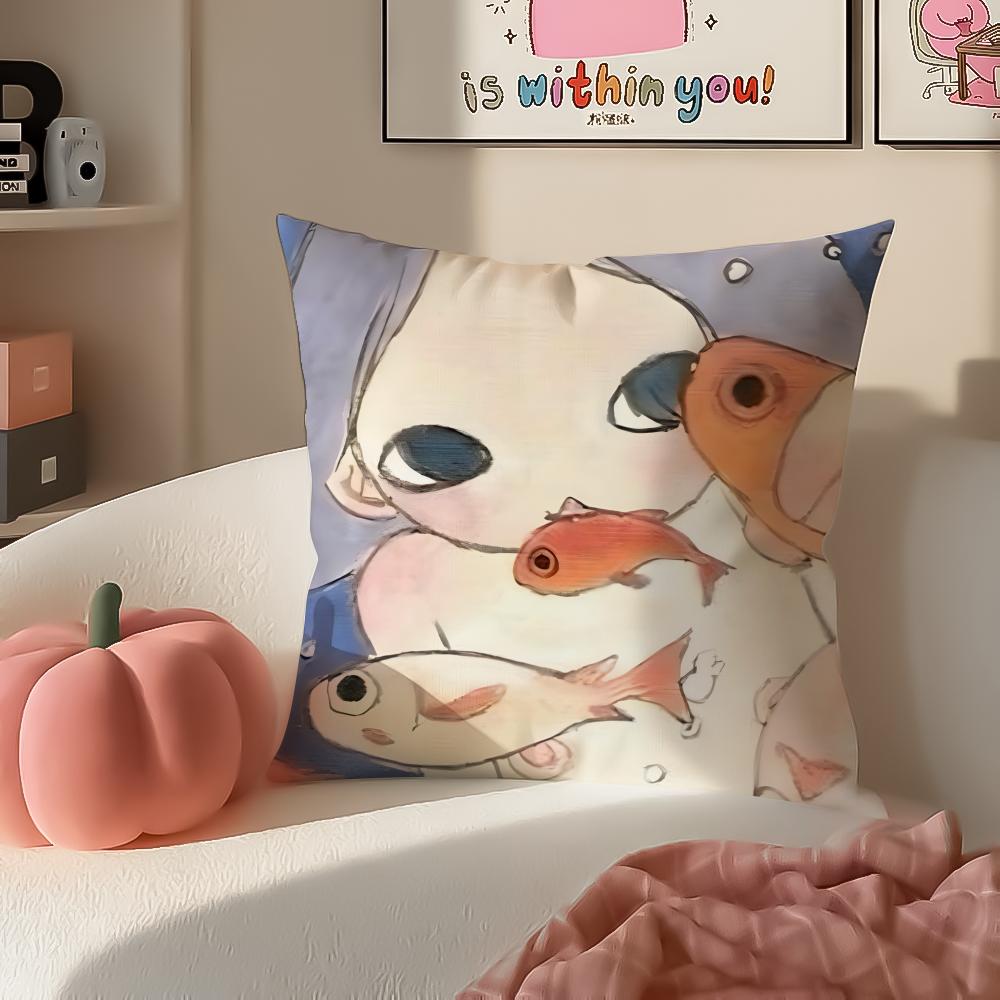 

Warm Cute Surreal Japanese Art AAya Takano Cushion Cover Pillowcase Short Plush Invisible zipper Room Sofa Cushion Cover 30X30cm