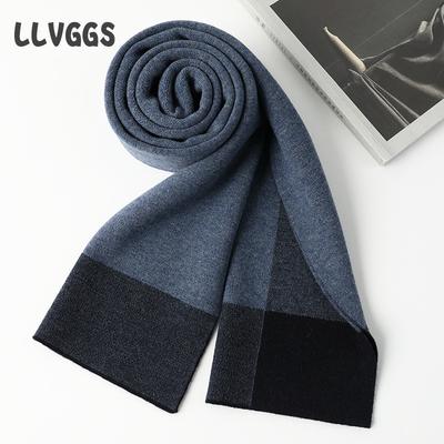 2025 Winter New Wool Men's Scarf Thickened and Warm Casual Business Autumn and Winter Middle-aged 2025 Scarf Men