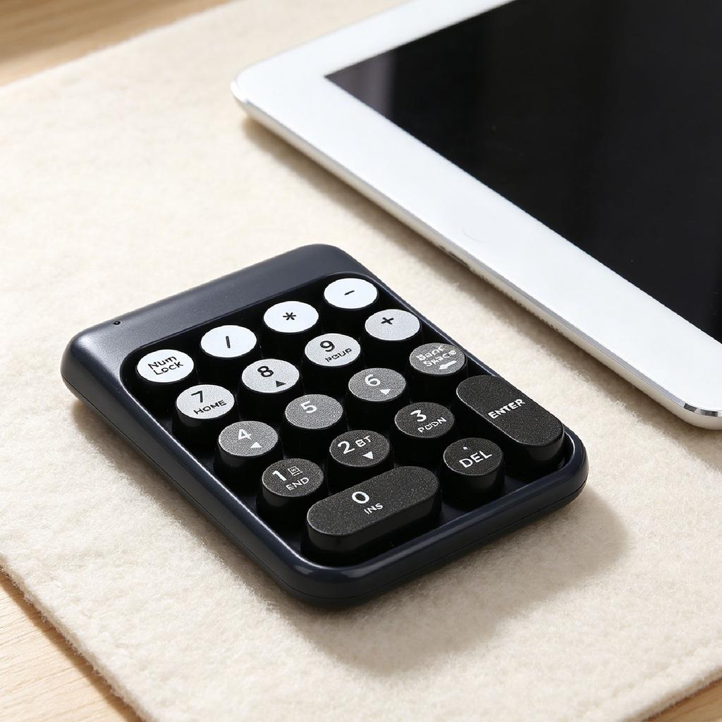 Wireless Number Pad 18 Key 2.4G Numeric Keypad Financial Accounting Numpad Keyboard for Home Business Work