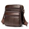 Bolso Bandolera para Hombre de Cuero Genuino Nuevo de Piel de Vaca Moda Bolsos de Hombro Pequeño Informal de Negocios de Cuero