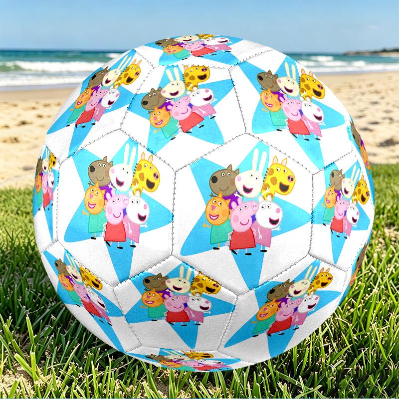 Cartoon Animation Print Size 5 Soccer Ball, PU Wear Resistant Football for Match Training and Daily Practice, Birthday Gift for Soccer Fans