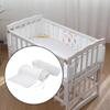 Baby Breathable Mesh Liner Bed Guard Supplies for Full Size Crib Protective Blue