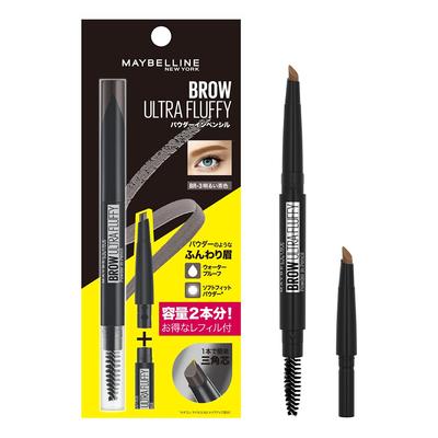 MAYBELLINE Fashion Brow Powder im Stift-Set mit Nachfüllung BR-3 Hellbraun
