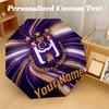 8 Rib Auto Folding Umbrella Anderlecht FC Print Custom Name Text Portable Rain Gear