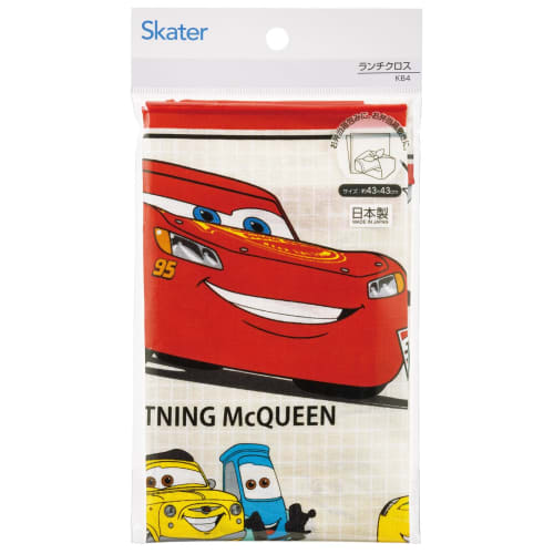 Skater Kids' Lunch Cloth, 43x43cm, Made in Japan, Disney Cars 25 Design, KB4-A
