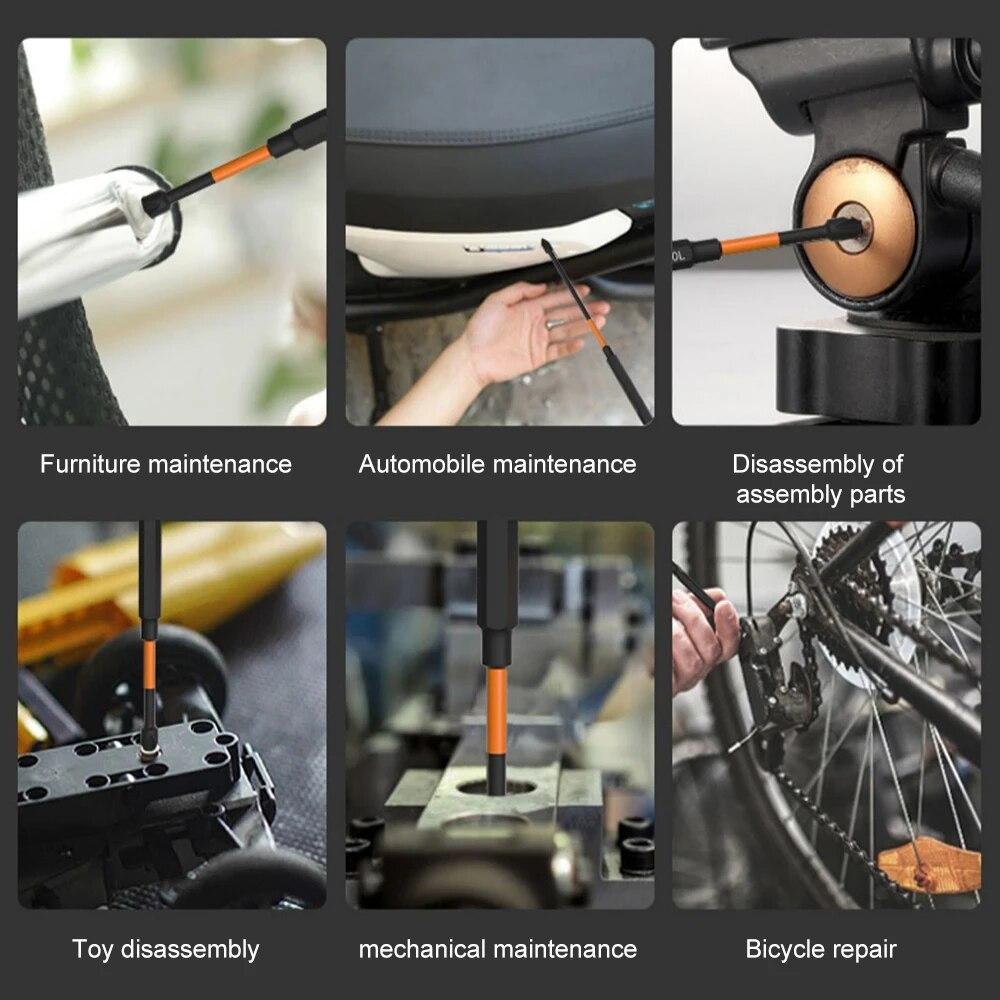 3-teilig Orange S2 Schlagfest Stark Magnetisch Rutschfest 50-70mm Elektro-Handbohrer Kreuzschlitzschraubendreherbit Elektrowerkzeug Zubehörset