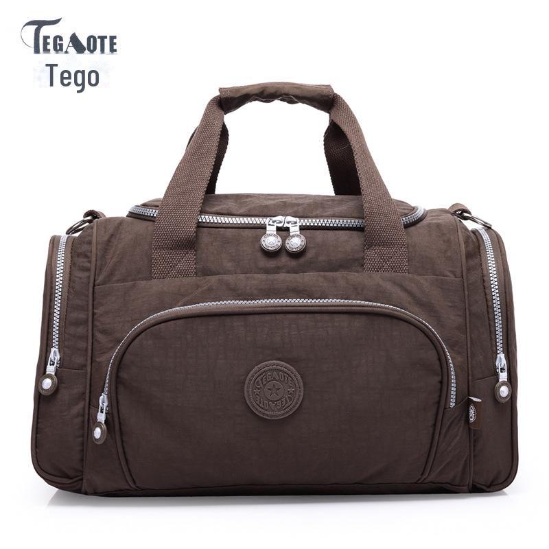 

Дорожная сумка из нейлона премиум-класса — легкая, вместительная, прочная, двойного назначения, одноплечевая конструкция кофейный