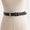 PU Leather Women's Waist Belt Hollow Cutout Cutout Waist Belt Slim Leather Belt  for Dresses
