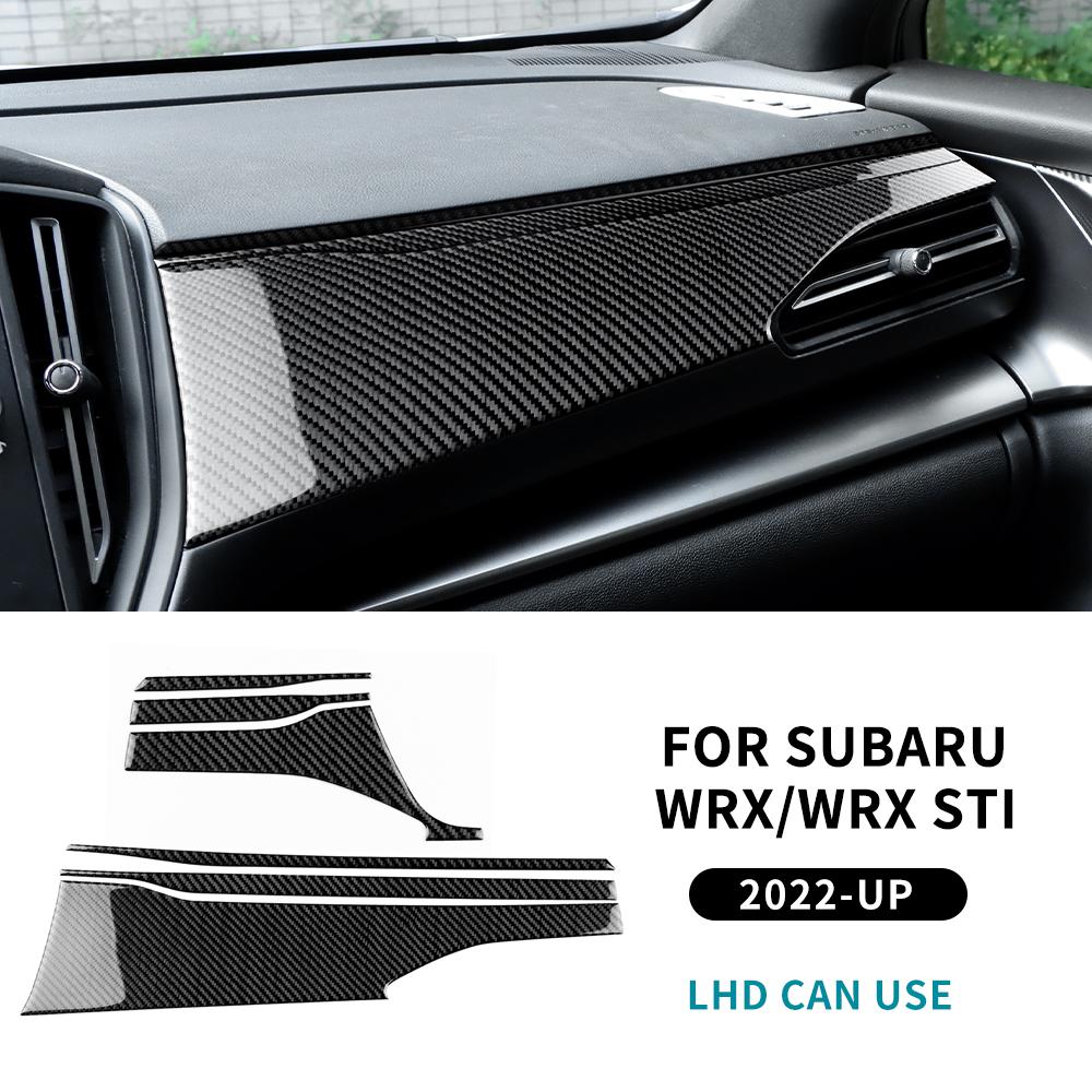 Real Soft Carbon Fiber Sticker For Subaru WRX/ WRX STI 2022 2023 2024 2025 Dashboard Panel Interior Trim Car Accessories
