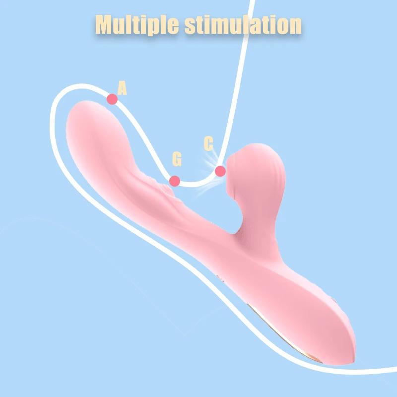 Vagina Sucking Vibrator G Spot Dildo Female Clit Clitoris Sucker Vacuum Stimulator Oral Suction Adult Sex Toys for Women Penis