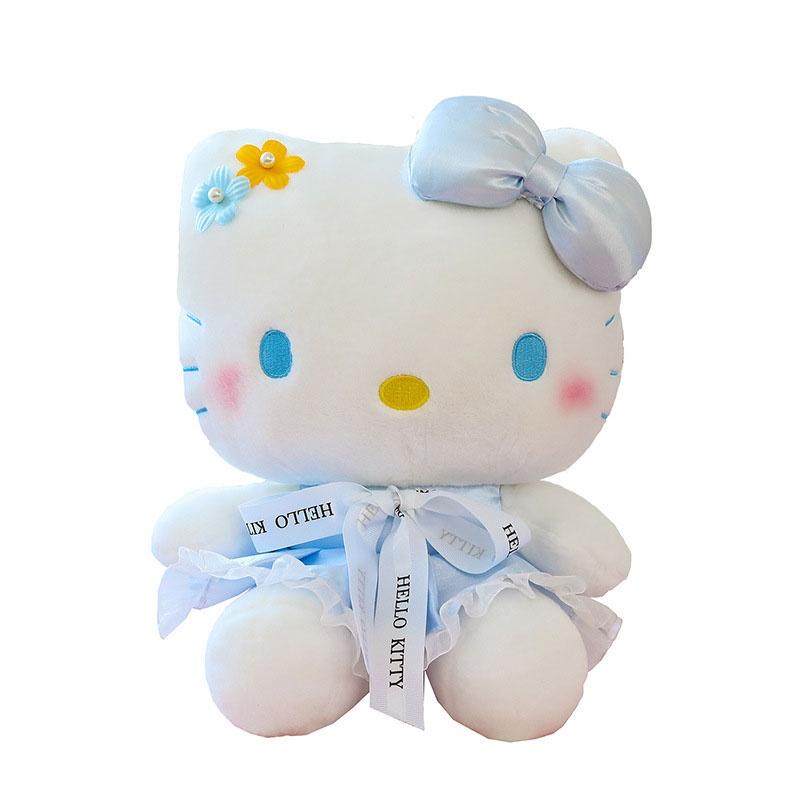 Cute Flower Kt Cat Plush Doll Wholesale Stuffed Toy Katie Cat Doll Collectible Gift