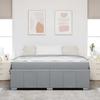 Upholstered Bed Frame with Mattress Light Grey 180 x 200 cm Fabric