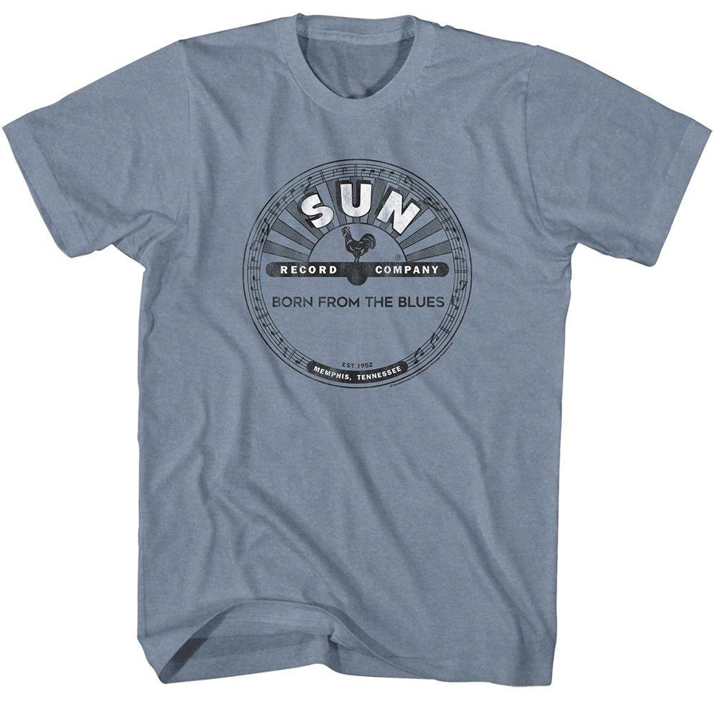 Sun Records Full Circle Logo Indigo Heather Music Shirt