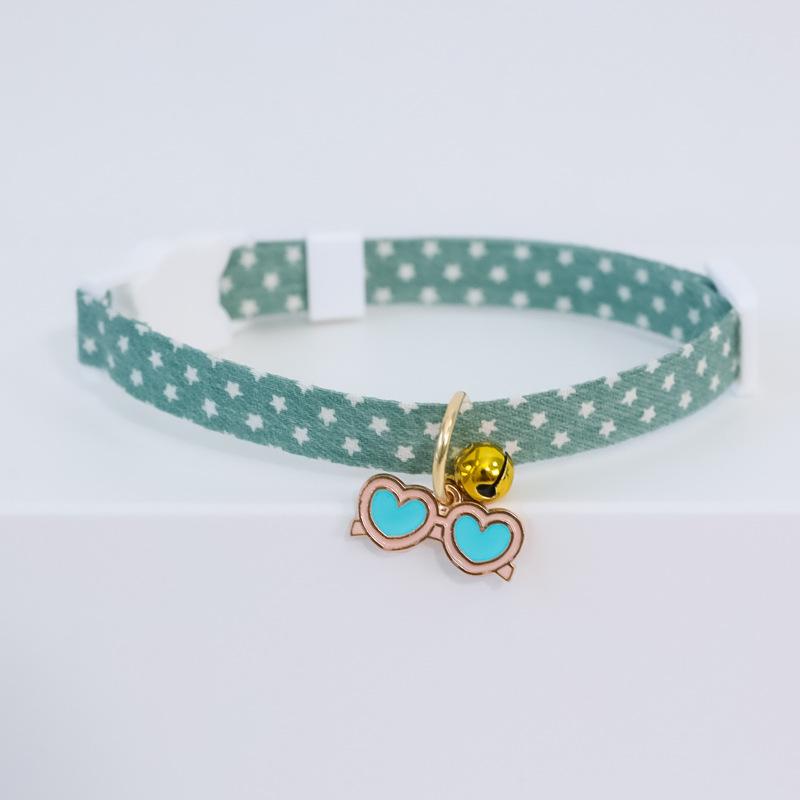Ins fresh style Cat Collar Safety Breakaway Small Dog Tie Adjustable Necklace Strap for Puppy Kittens pet cats neck with bell