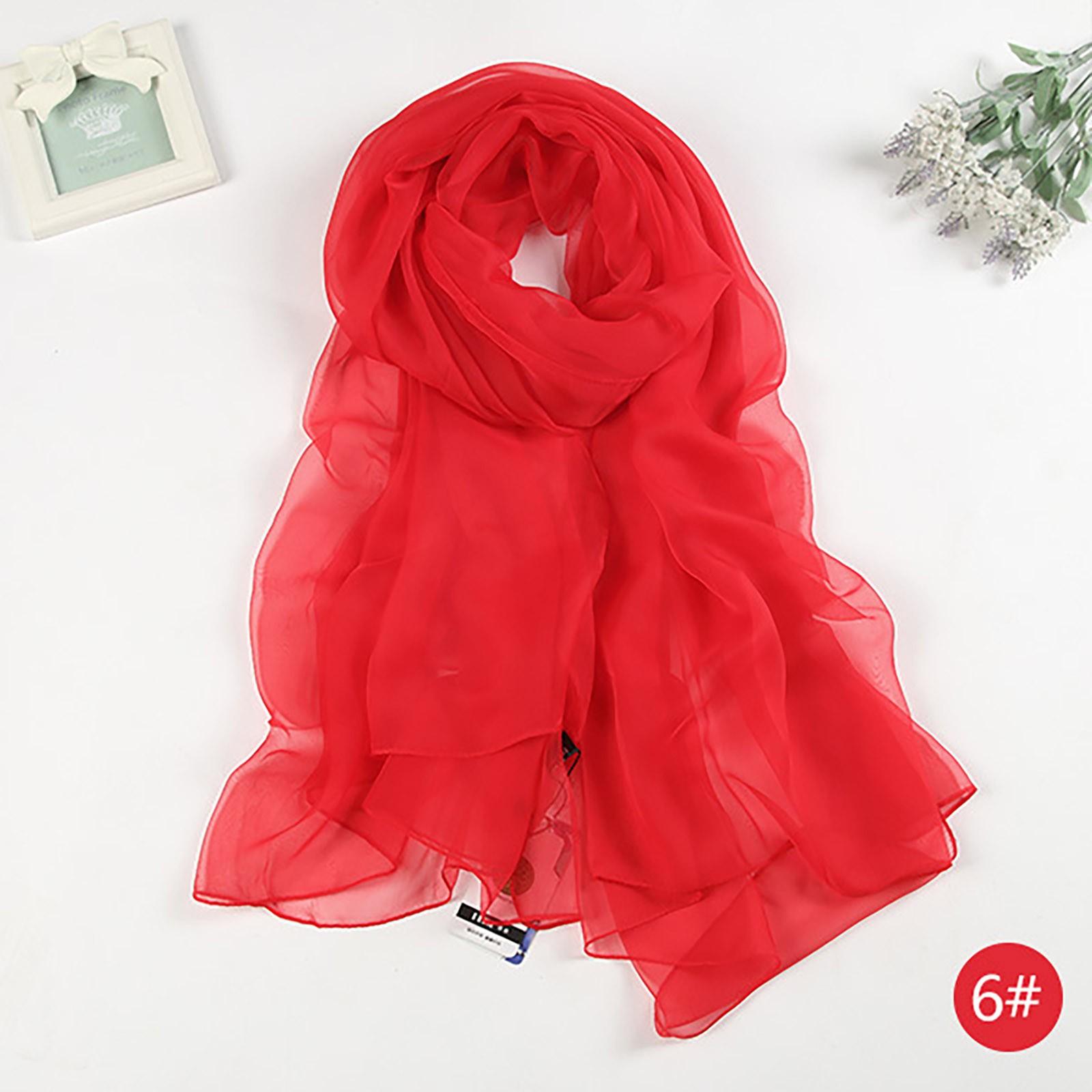 

Девушки женщины длинные мягкие тонкие обернуть леди шаль шифоновый шарф пляжные шарфы One Size