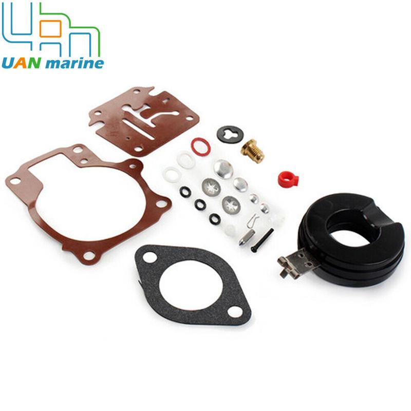 0396701 Carburetor Rebuild Kit With Float for Johnson Evinrude 20 25 30 35 40 50 55 60 65 70 75 HP Outboard 392061 398729