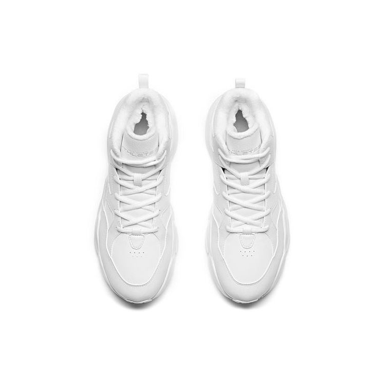 Anta Fleece Lined Mid Top Running Shoes Men Sneakers Pure-White 91846902-1