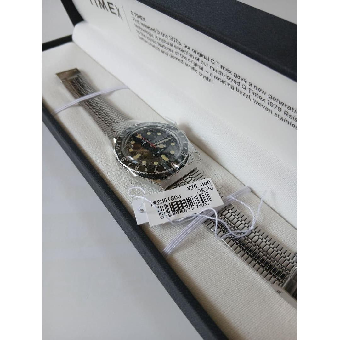 New unused operation confirmed Timex Q black bezel quartz