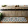 Sayan Sayan Scandinavian Tile Kitchen Rug, Carina, 50x180cm, Blue, Wilton Weave