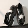 Fashion New Designer Men's Rock Punk Black White Mixed Lace Up Height Increasing Casual Shoes Walking Sneakers Zapatos Hombre