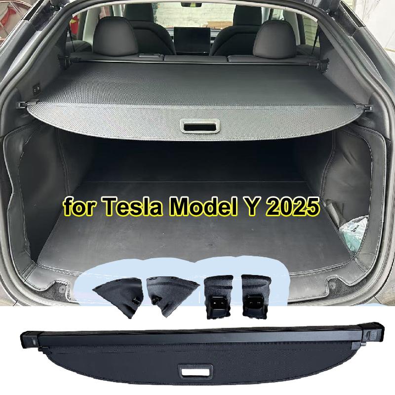 Cfseh5 for Tesla Model Y Juniper Launch 2025 Rear Trunk Cargo Cover Retractable Partition Luggage Carrier Curtain Protector Accessories