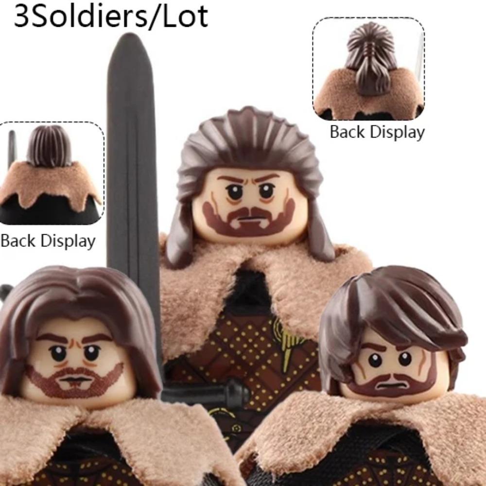 

MOC Фигурки средневековых солдат Армия Пехотинцы Воины Строительные блоки Плащи-накидки Меч Копье Шлемы Щит Кирпичики Игрушки Подарок