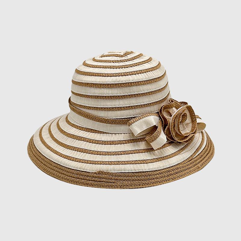 

Шляпа женская весенне-летняя соломенная шляпа с широкими полями женская для отдыха и путешествий козырек уличная пляжный отпуск модный цветовое сочетание шляпа для защиты от солнца M（56-58cm） темные хаки