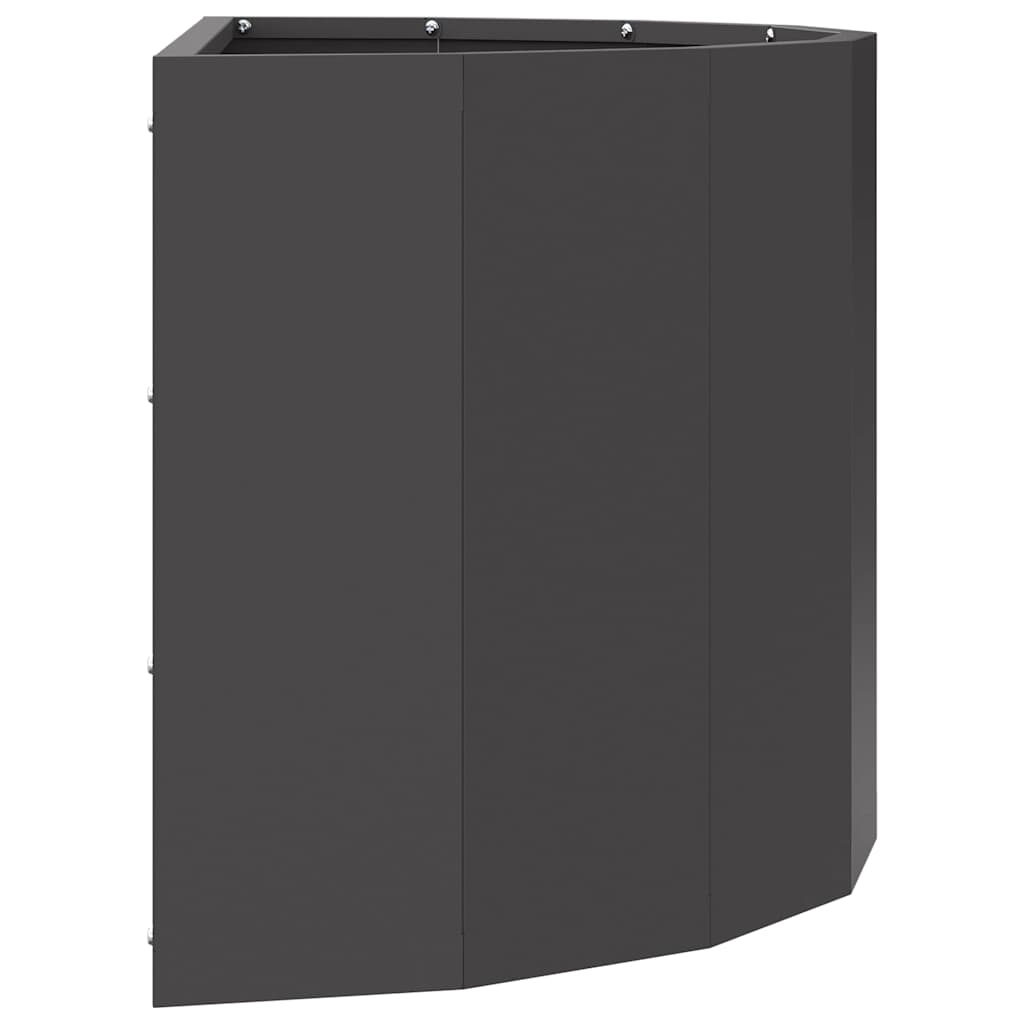 Planter Black 60 X 30 X 35 Cm Steel