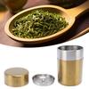 Tea Canister Gold 304 Stainless Steel Sealed Damp Proof Coffee Sugar Tea Leaf Jar