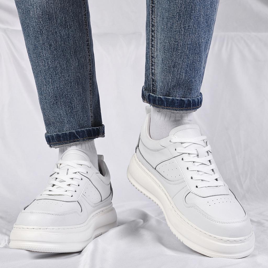 Little White Shoes Men's Korean Version of Versatile Trend Sports White Shoes Men's Spring Thick-soled Heightening Breathable Casual Board Shoes