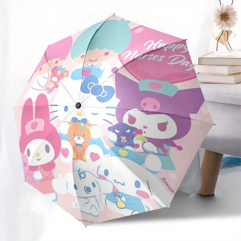 1pc Nurses Day Sanrio Characters Umbrella with Plastic Handle,Suitable for All Seasons Home Travel Outdoor UmbrellaSanlio283