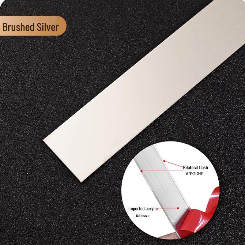 

Self-Adhesive Titanium Gold Stainless Steel Decorative Strip for TV Wall & Ceiling Edges 10mm