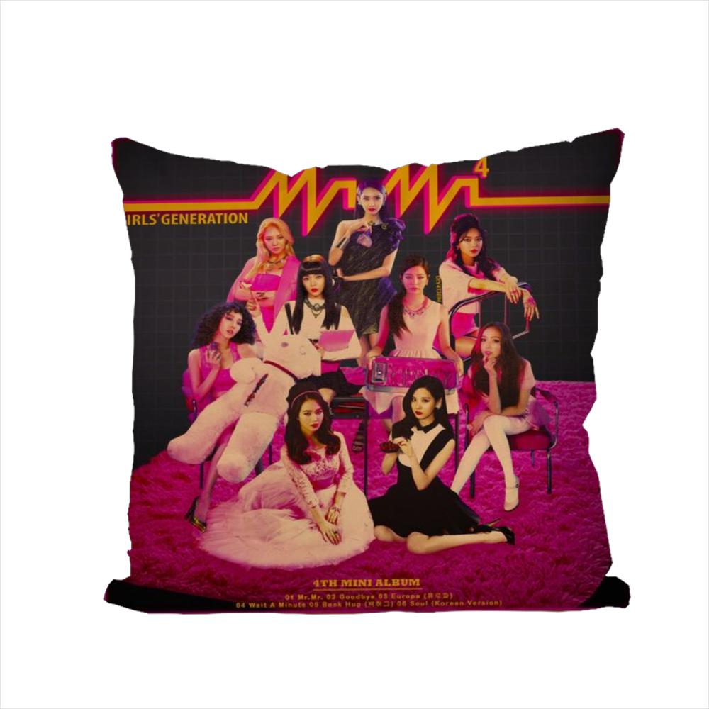 Girls Generation Pillow Case For Car Sofa Decorative Home Doublesided Print Plush Square Throw Pillow Cushion Cover