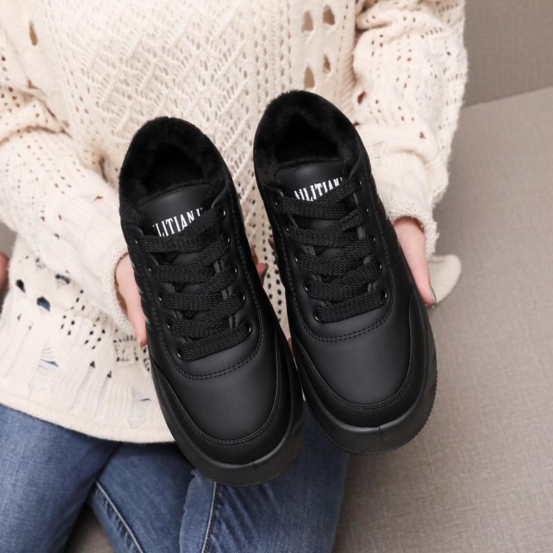 Winter new commuter bread shoes casual soft-soled platform shoes non-slip and comfortable piled thickened warm and snowproof cotton shoes