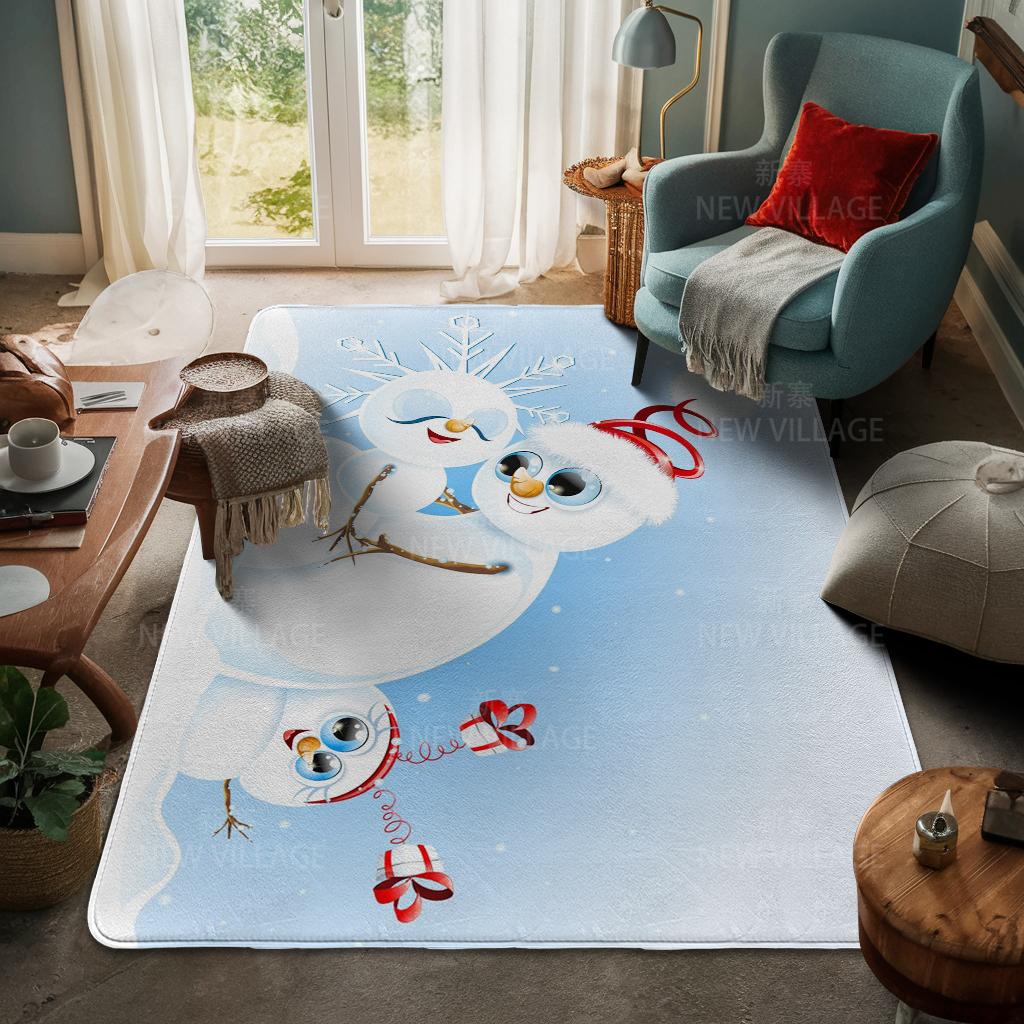 Hauseingangsteppich Fußmatte Haustür Wohnzimmer Bad Fuß Badezimmer rutschfest wasserabsorbierend Teppiche Bad Frohe Weihnachten Winter