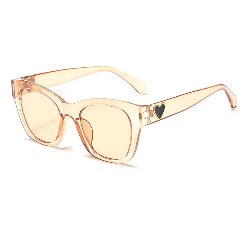 Exquisite Square Sun Glasses Women Men Heart-shaped Decoration Sunglasses Party Travel Female Male Eyeglasses